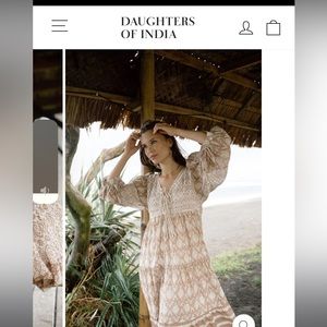 Daughters of India Cotton Block Print Dress